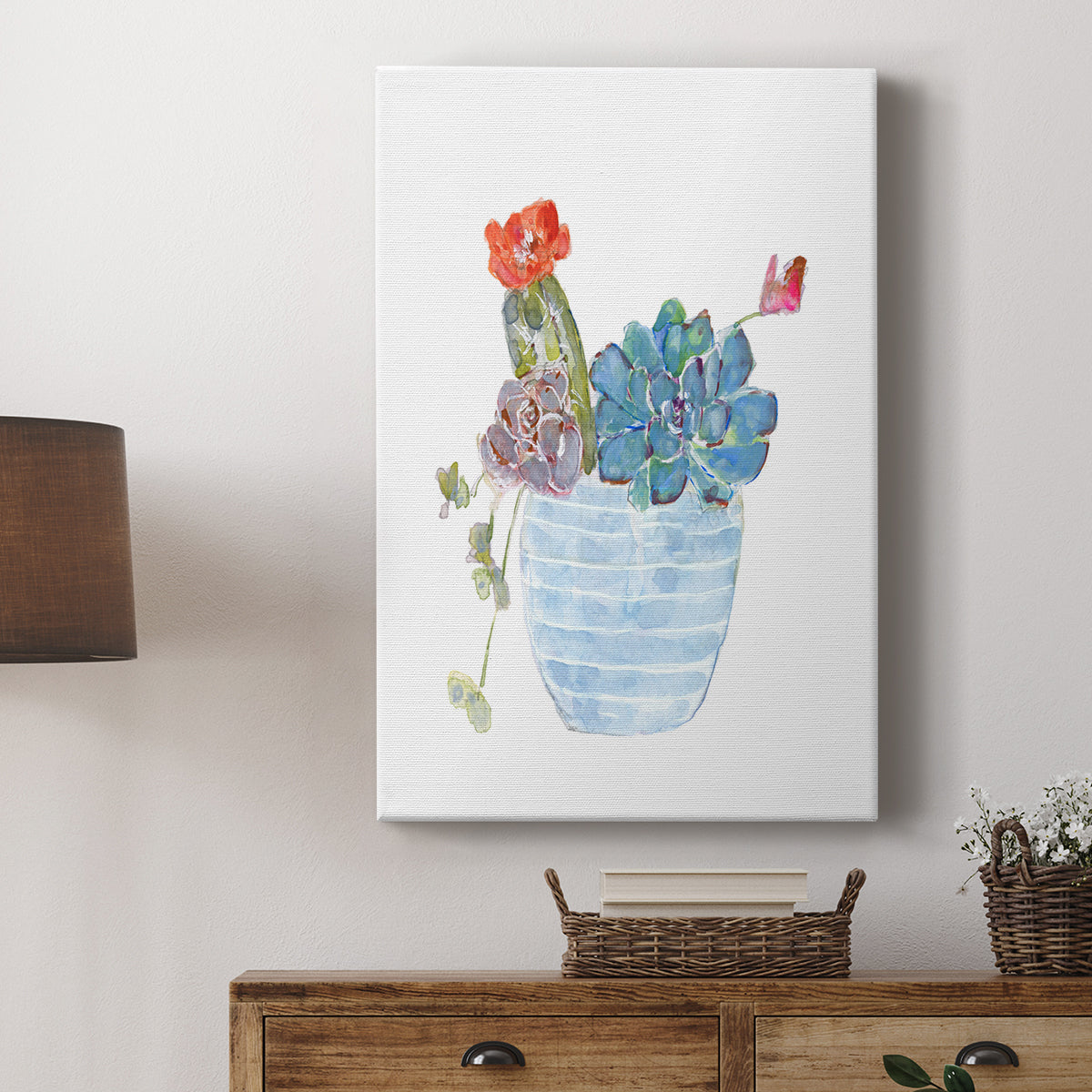 Cactus and Succulent Blooms I - Canvas Art Print
