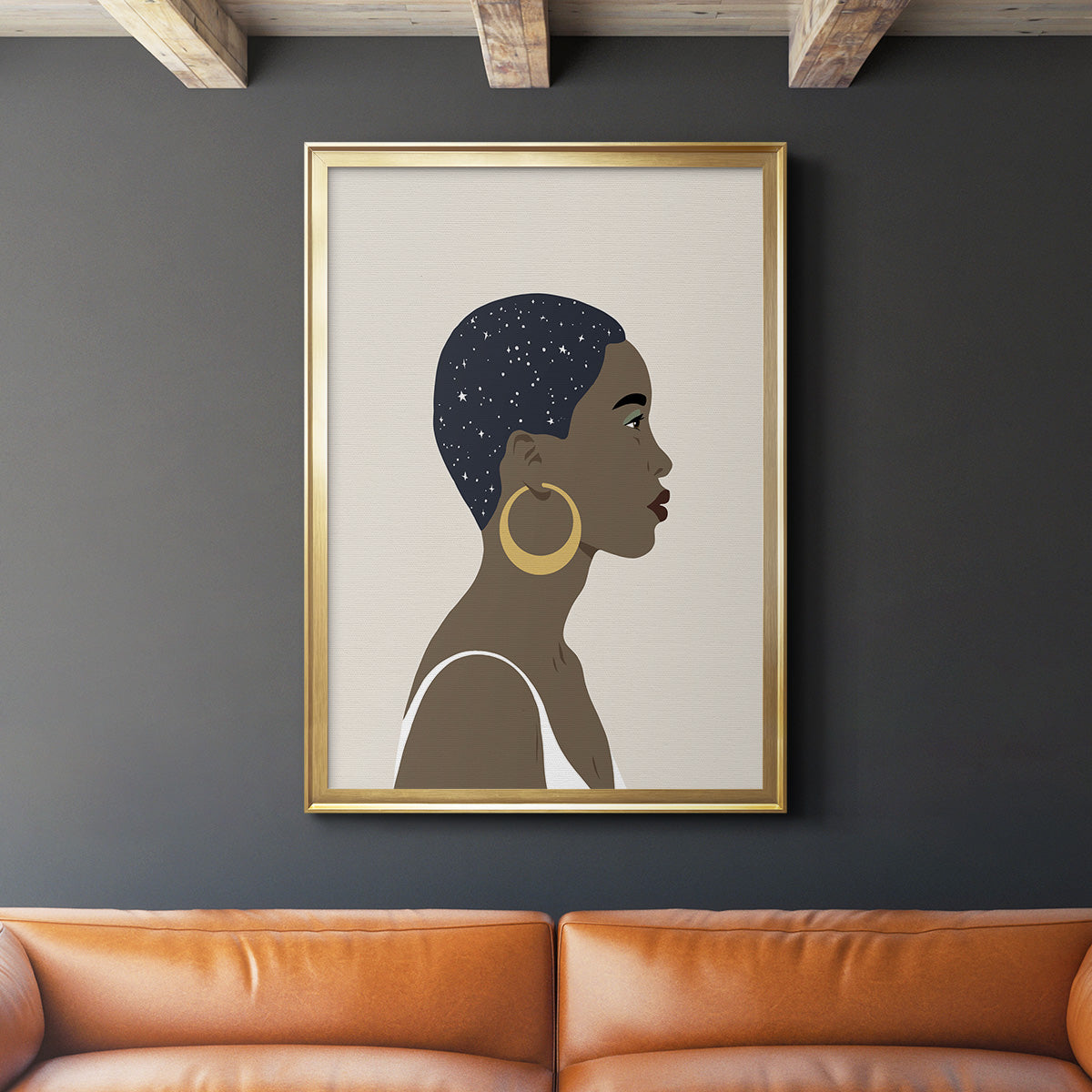 Heavenly Hair IV - Modern Framed Canvas Print