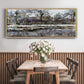 Snow in Vétheuil - Floater Framed Canvas Print