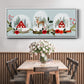 Snow Globe Village Collection D - Floater Framed Canvas Print