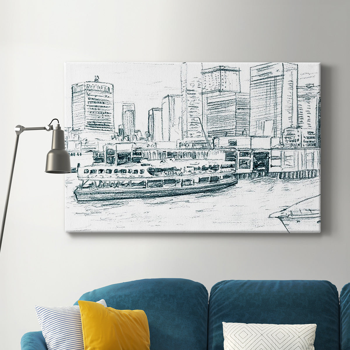 Ferryboats IV Premium Gallery Wrapped Canvas - Ready to Hang