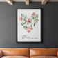 Paradise Floral Heart - Modern Framed Canvas Print