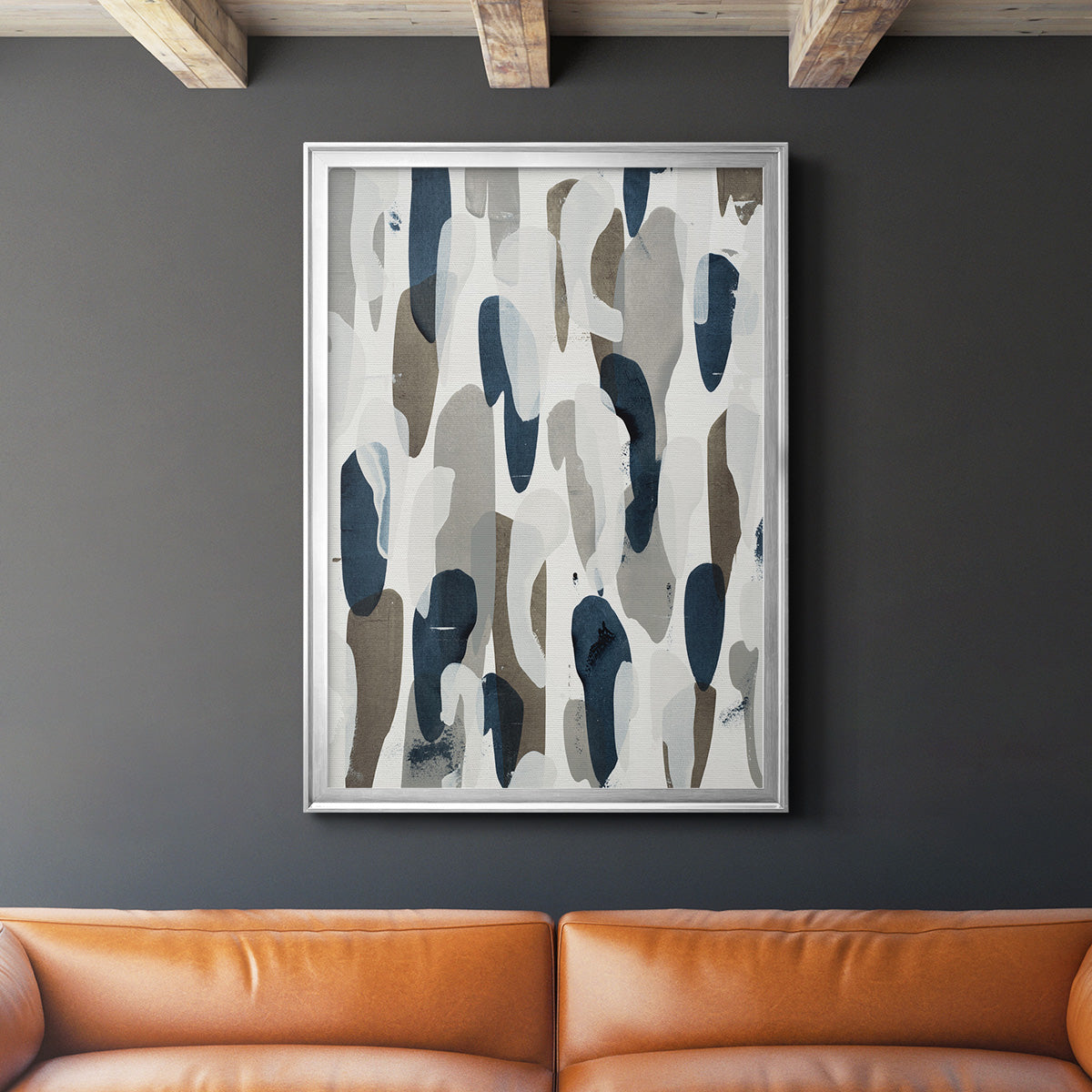 River's Run - Modern Framed Canvas Print