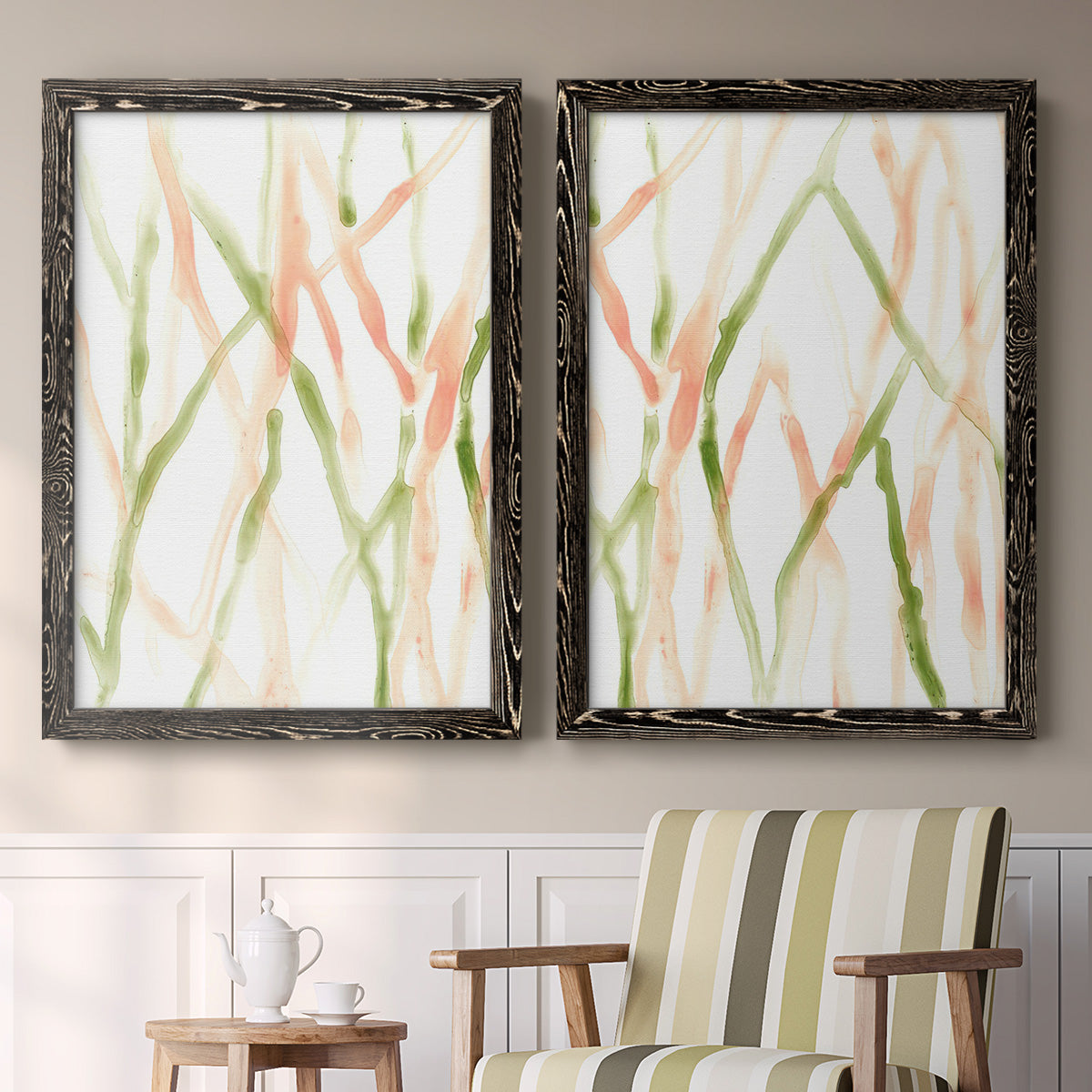 Runnel XIII - Premium Framed Canvas 2 Piece Set - Ready to Hang