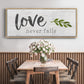 Love Never Fails - Floater Framed Canvas Print