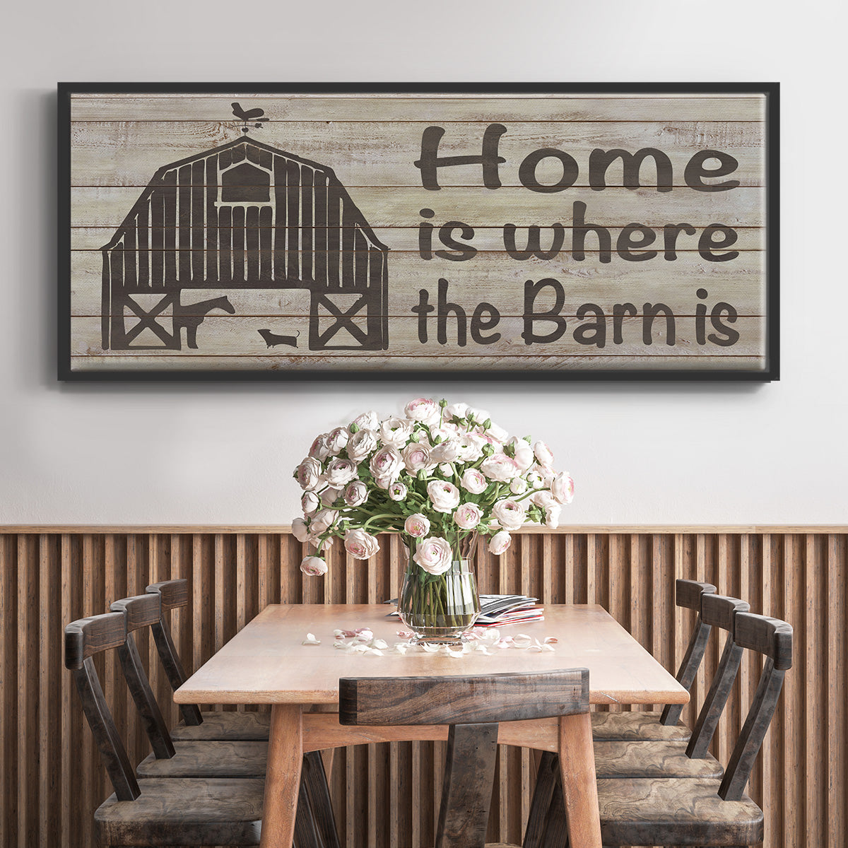 Home & Farm III - Floater Framed Canvas Print