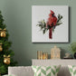 Cardinal with Snow I-Premium Gallery Wrapped Canvas - Ready to Hang