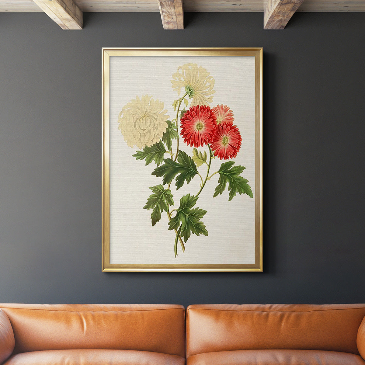 Flowers of the Seasons I - Modern Framed Canvas Print