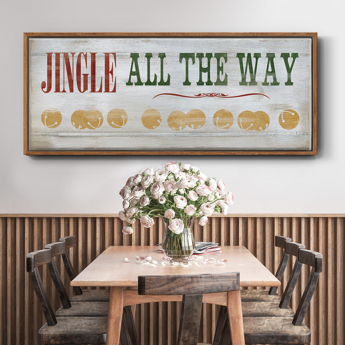 Jingle All the Way - Floater Framed Canvas Print