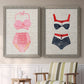 Vintage Swimming I - Premium Framed Canvas 2 Piece Set - Ready to Hang