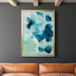 Teal Composition II - Modern Framed Canvas Print