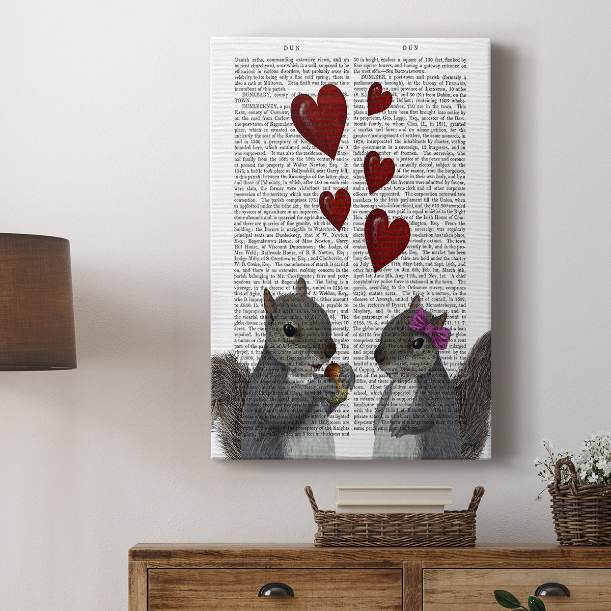 Squirrel Love - Canvas Art Print