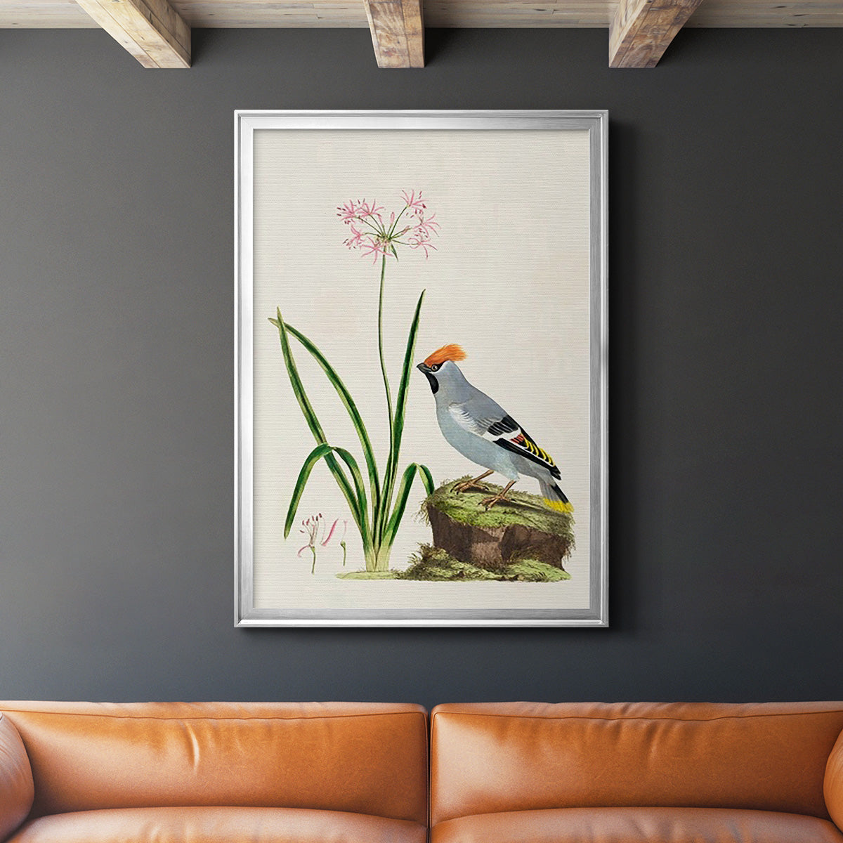 Bird in Habitat II - Modern Framed Canvas Print