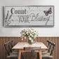 Count Your Blessings - Floater Framed Canvas Print