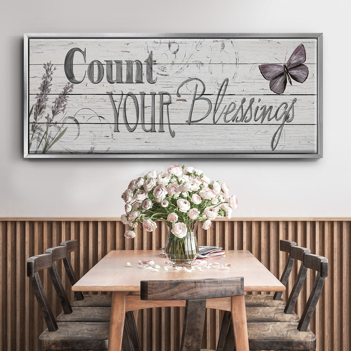 Count Your Blessings - Floater Framed Canvas Print
