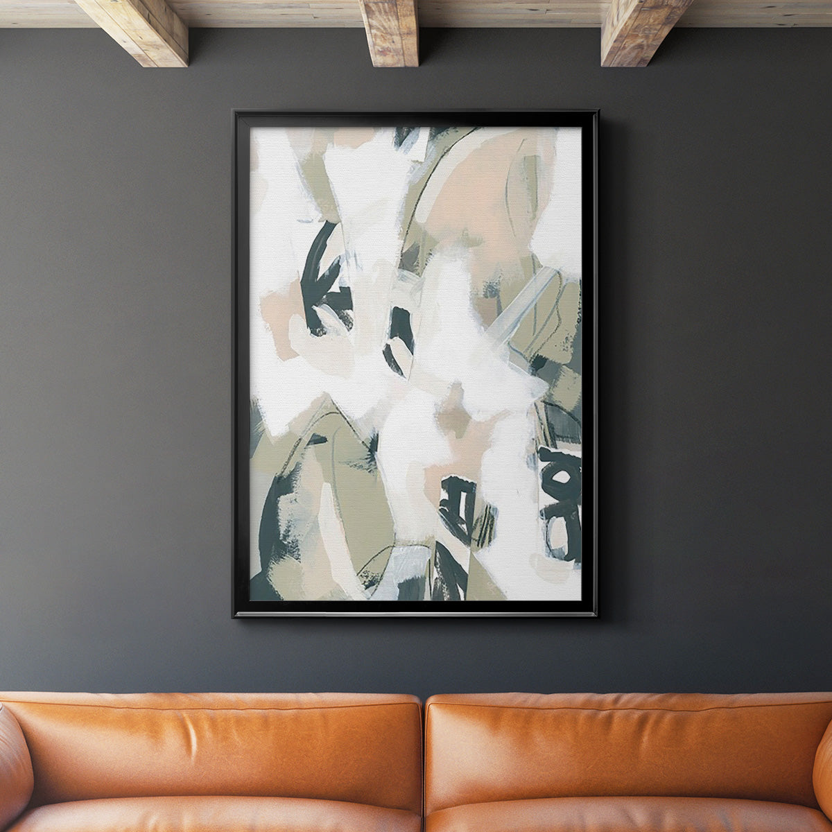 Sumi Storm I - Modern Framed Canvas Print