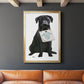 Love and Black Labrador - Modern Framed Canvas Print