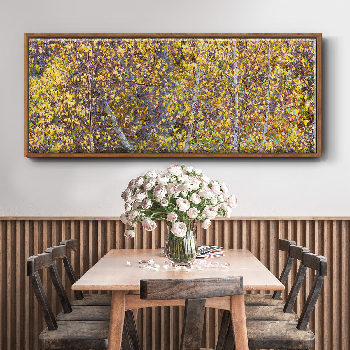 Tree Panorama III - Floater Framed Canvas Print