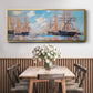 The Sea, Port in Amsterdam, 1874 - Floater Framed Canvas Print