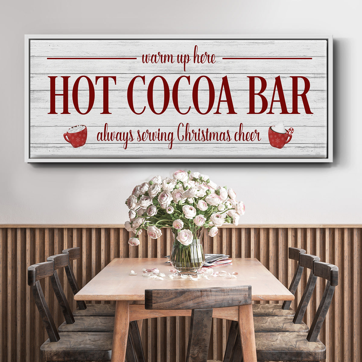 Hot Cocoa Bar - Floater Framed Canvas Print