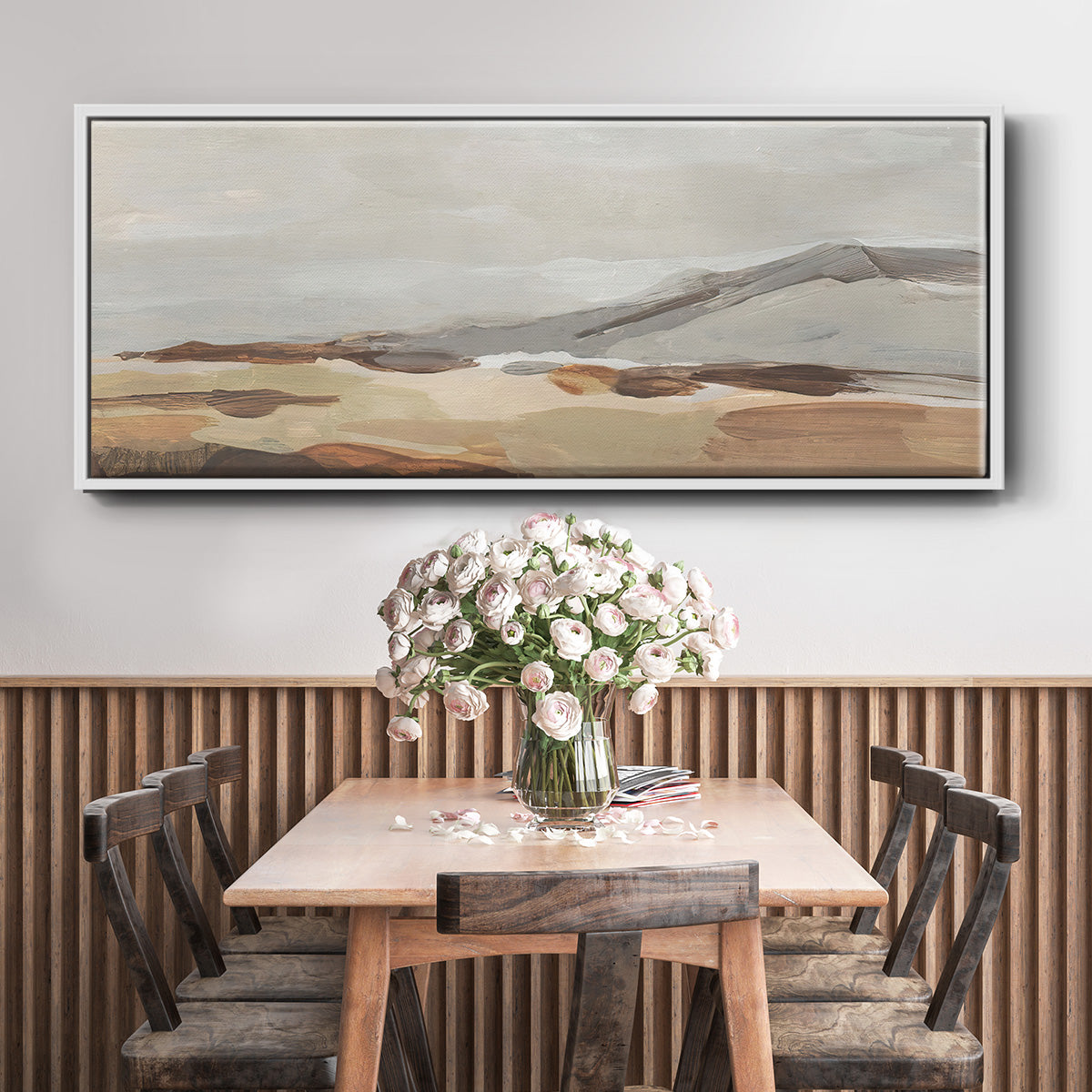 Dusky Mountain I - Floater Framed Canvas Print