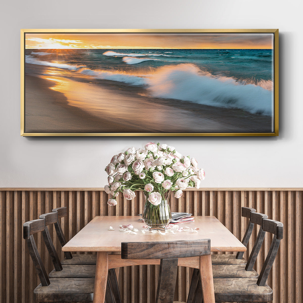 Miners Beach Light - Floater Framed Canvas Print