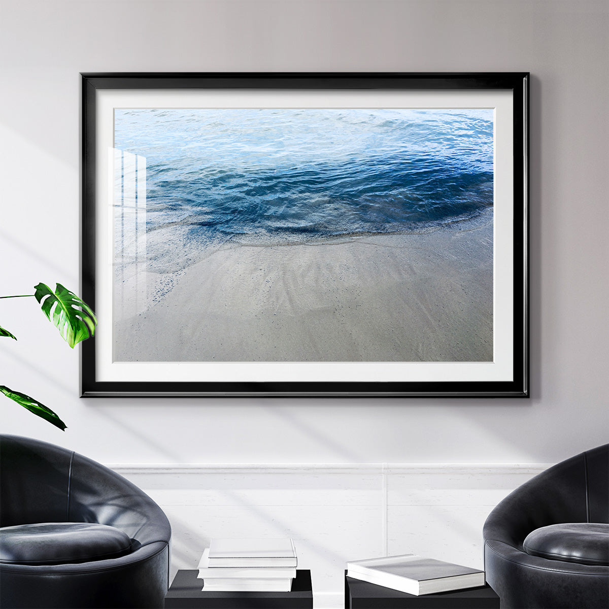Aegean Blue Water - Modern Framed Art Print