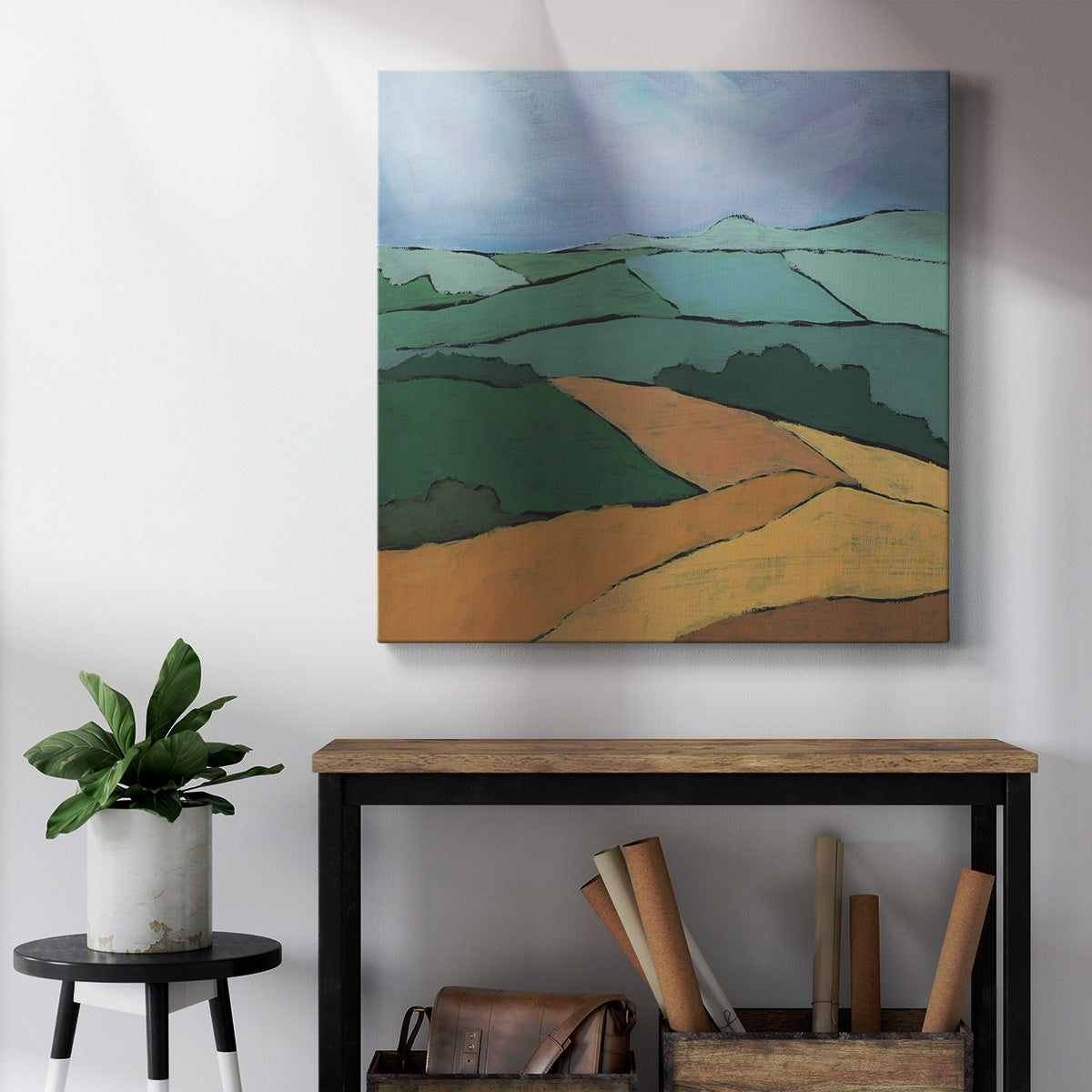 Blocked Topography II-Premium Gallery Wrapped Canvas - Ready to Hang