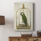 Green Parrot on Swing - Canvas Art Print
