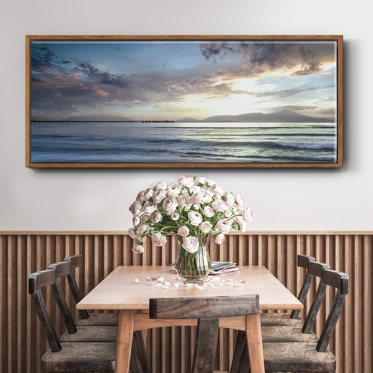 Island Calm - Floater Framed Canvas Print
