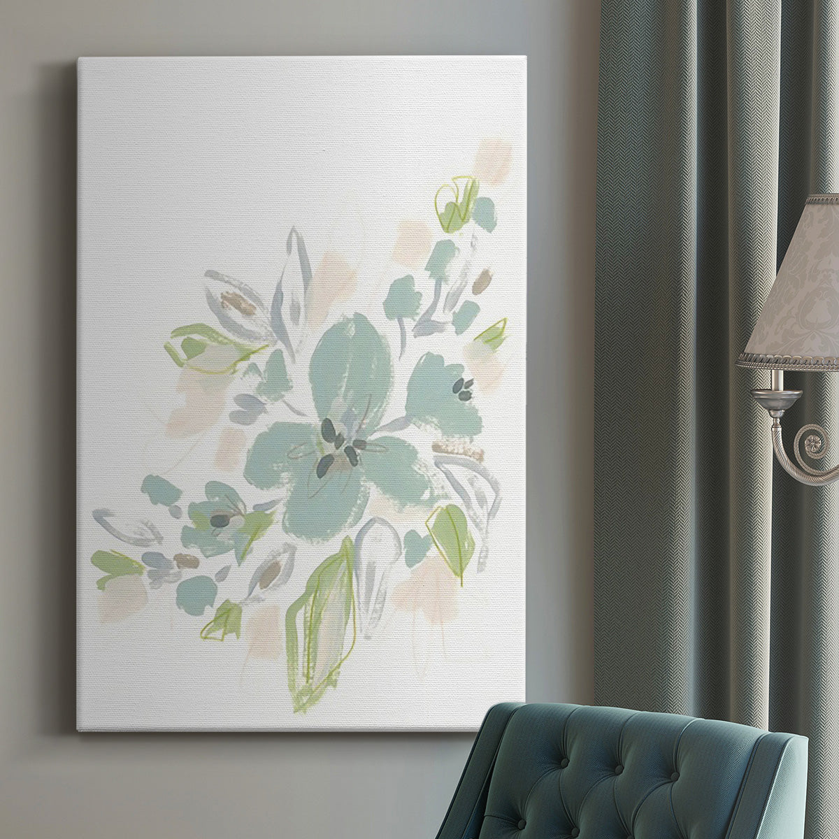 Seafoam Petals II - Canvas Art Print