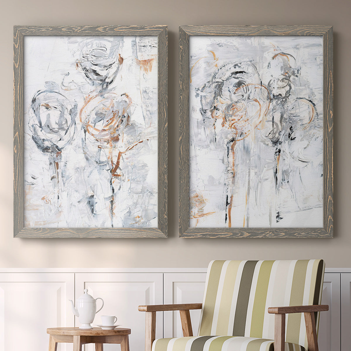 Spring Wildflowers I - Premium Framed Canvas 2 Piece Set - Ready to Hang