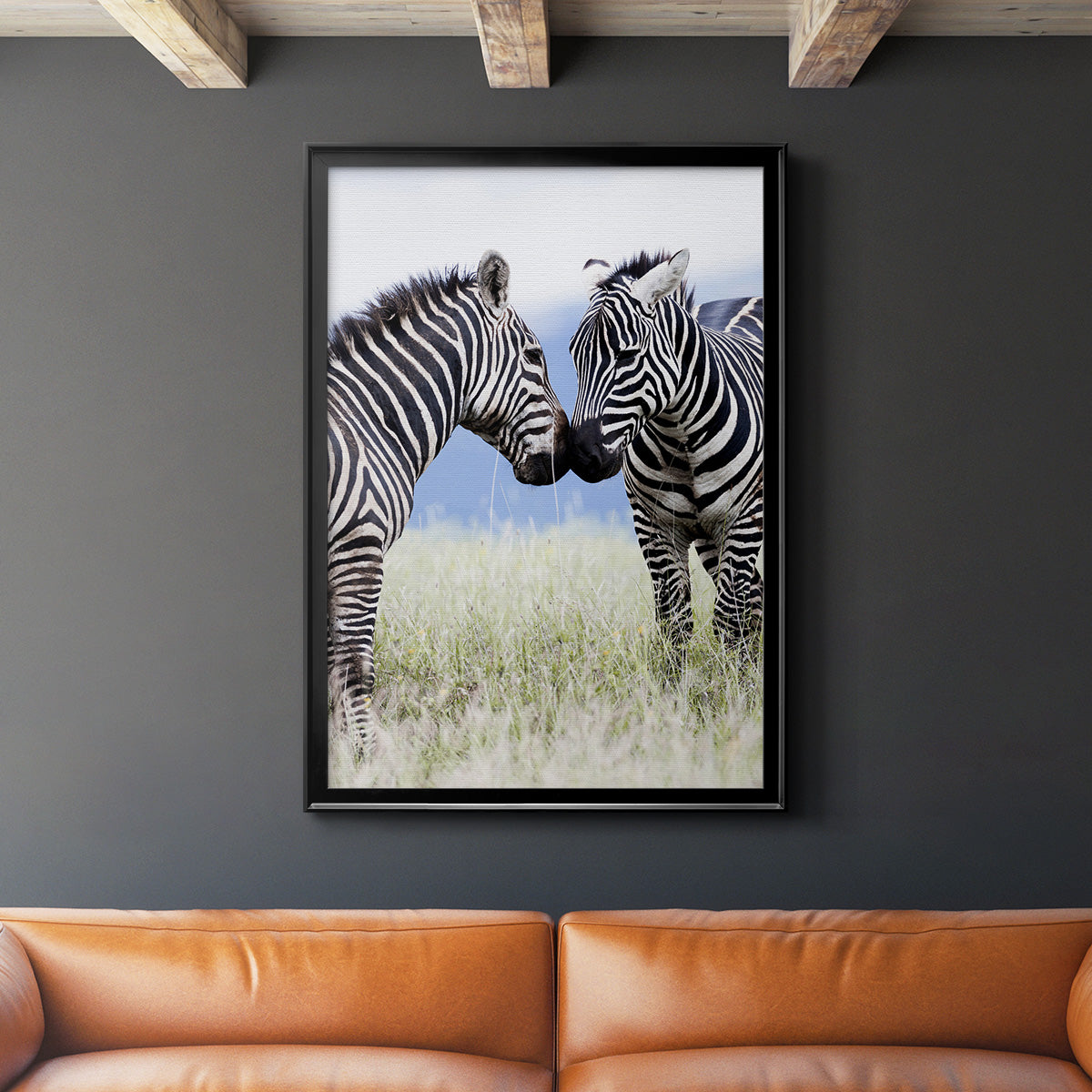 African Affection - Modern Framed Canvas Print