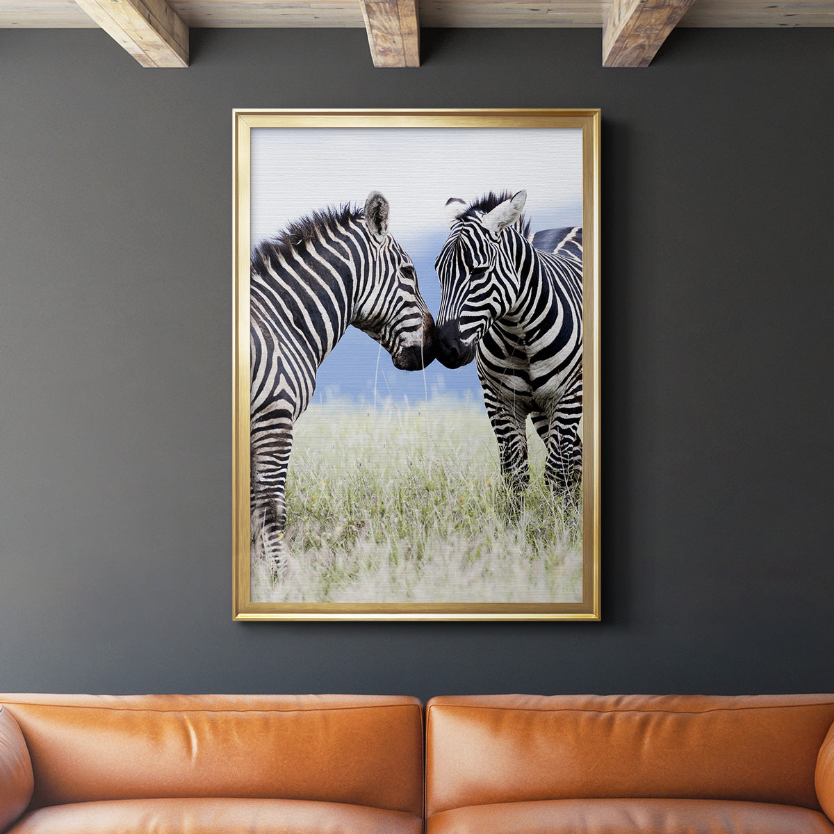 African Affection - Modern Framed Canvas Print