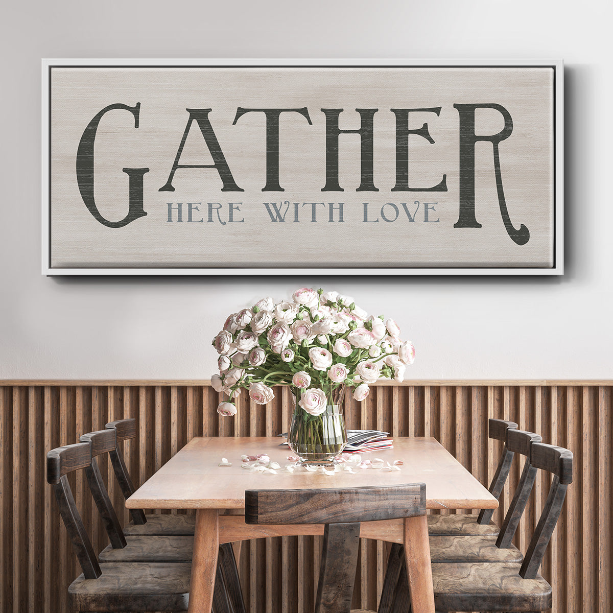 Gather Here With Love - Floater Framed Canvas Print