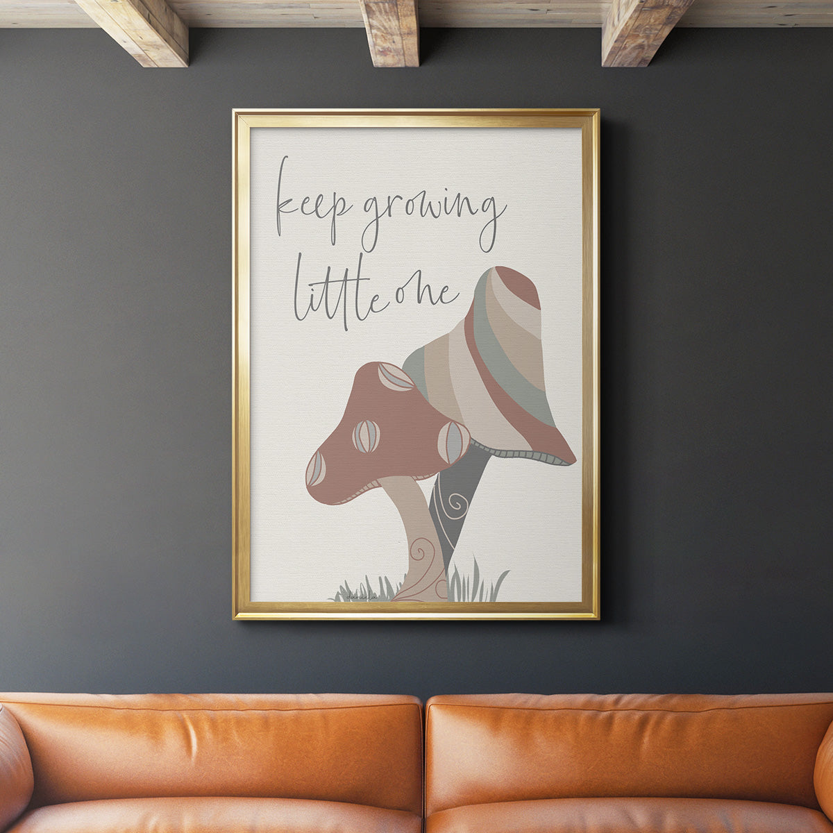 Keep Growing - Modern Framed Canvas Print