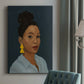 Figure in Yellow Earring Premium Gallery Wrapped Canvas - Ready to Hang