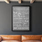 Neutral Bathroom Rules - Modern Framed Canvas Print