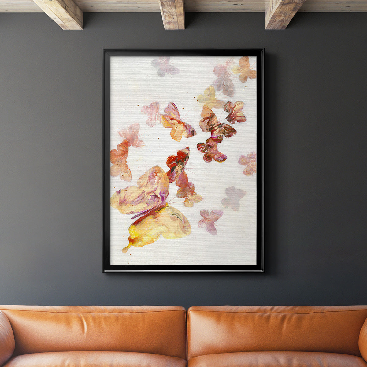 All A Flutter - Modern Framed Canvas Print