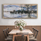 The Seine at Port Villez, Snow Effect, 1885 - Floater Framed Canvas Print