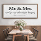 Mr. and Mrs. - Floater Framed Canvas Print