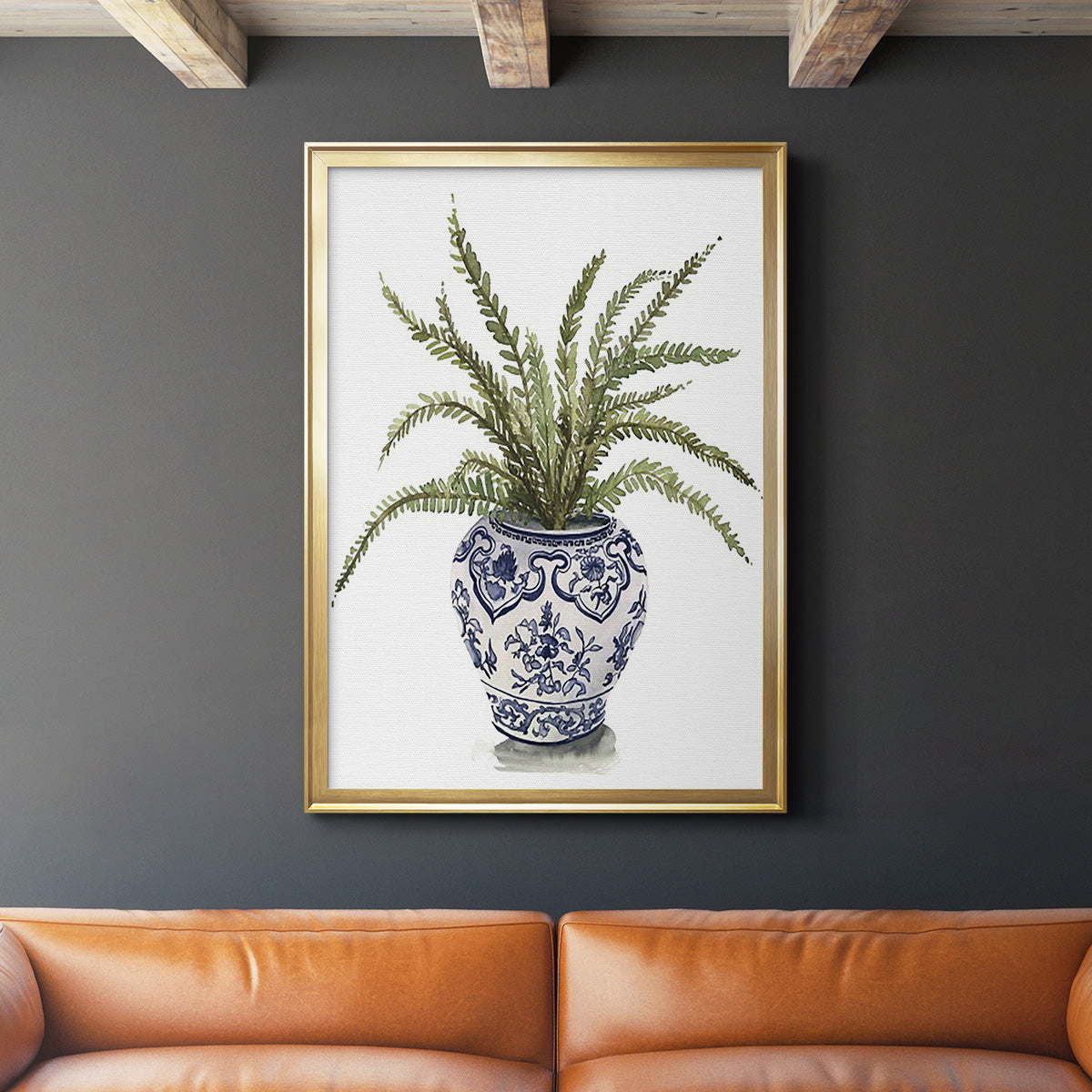 Fern House I - Modern Framed Canvas Print