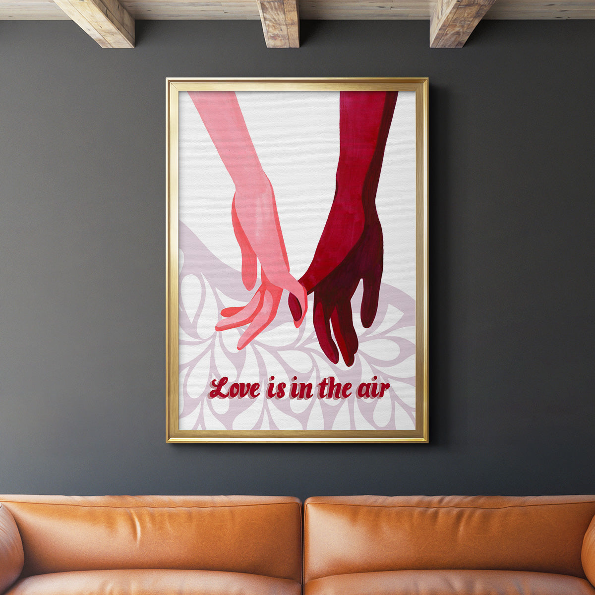 Groovy Love II - Modern Framed Canvas Print