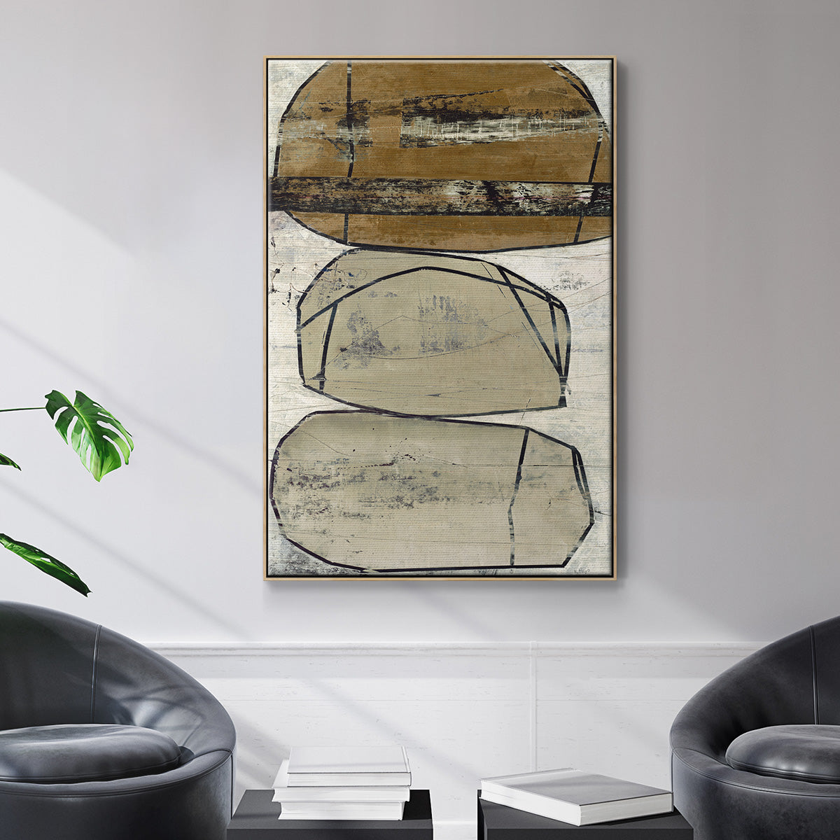 Dim Sum I - Floater Framed Canvas Print