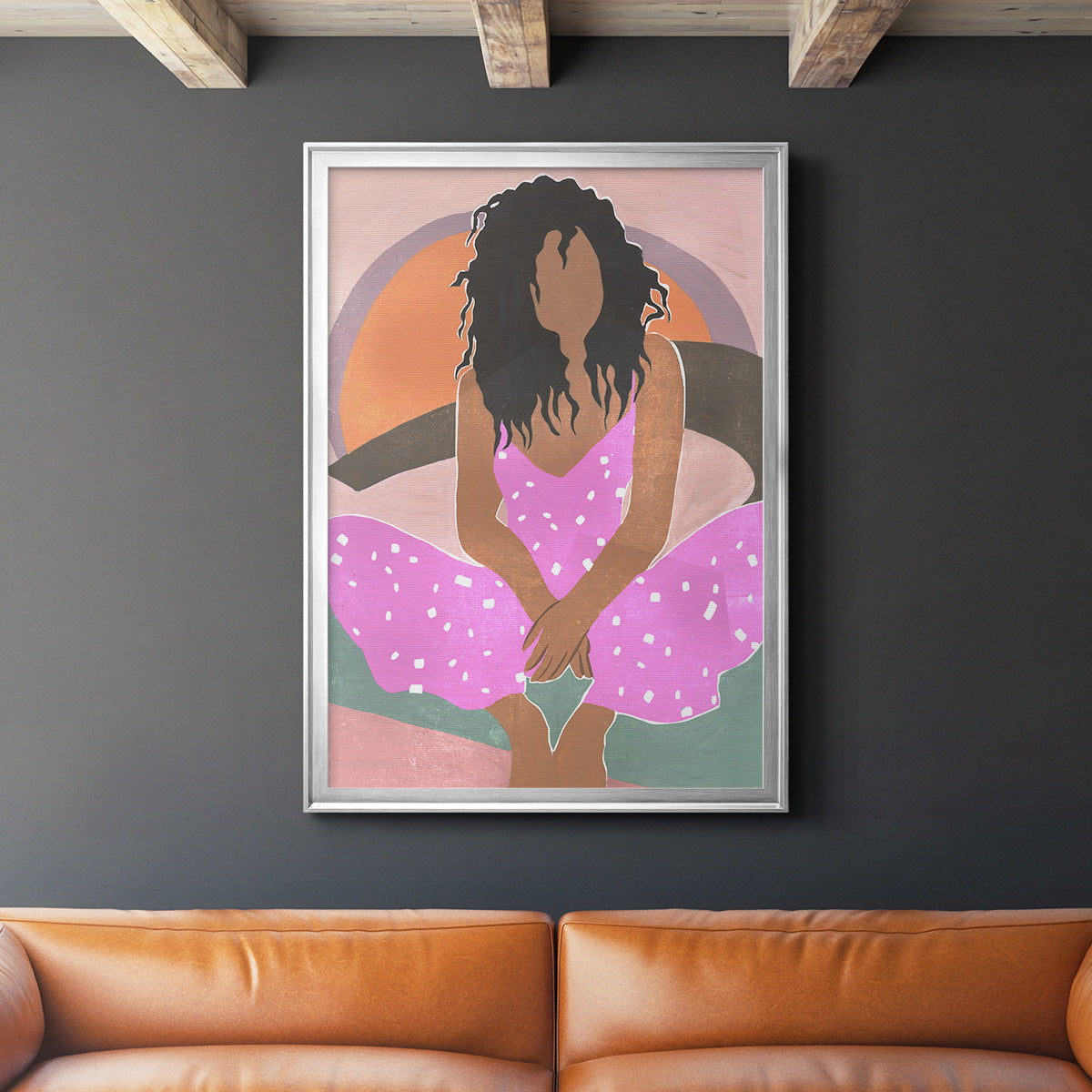 Curly Lady IV - Modern Framed Canvas Print