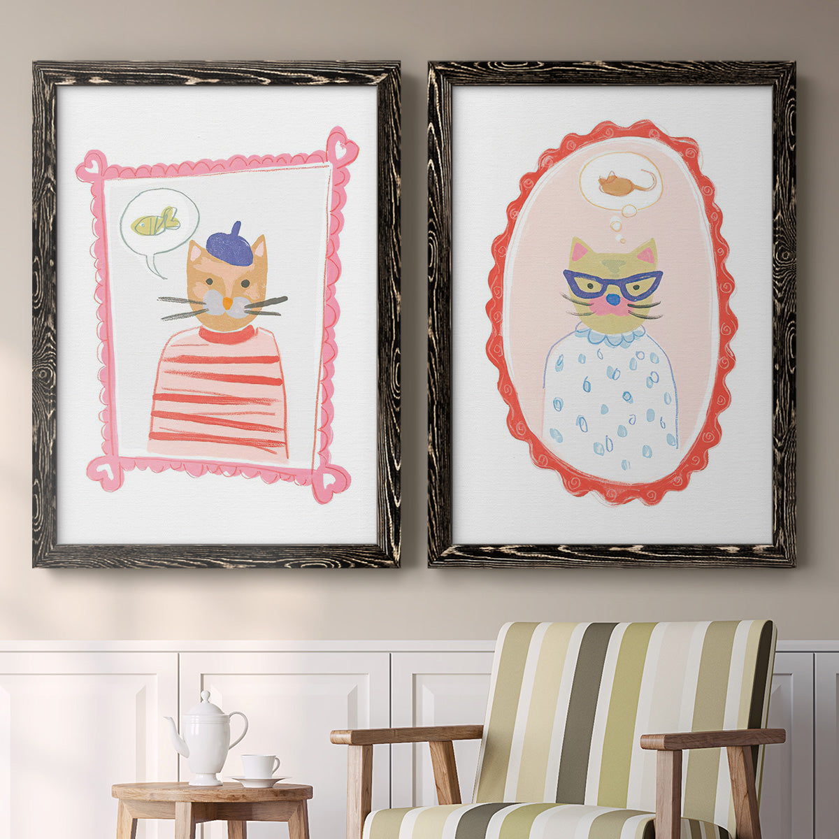 Cameo Characters I - Premium Framed Canvas 2 Piece Set - Ready to Hang