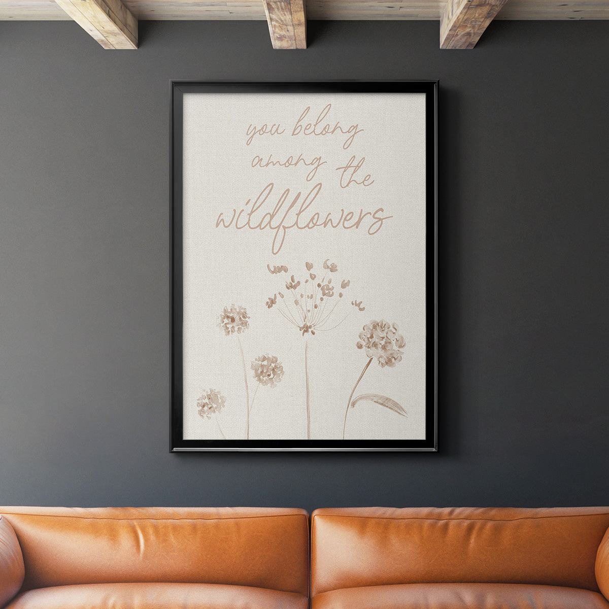 Wildflowers - Modern Framed Canvas Print