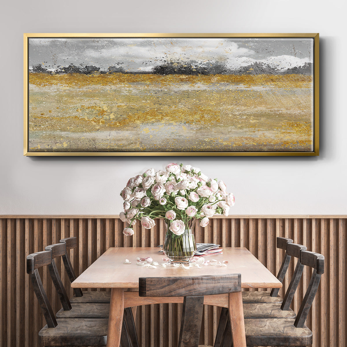 Meadow Shimmer II - Floater Framed Canvas Print
