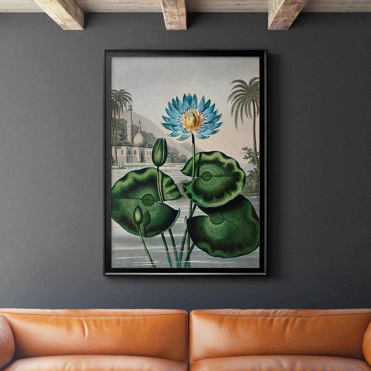 Temple of Flora IX - Modern Framed Canvas Print