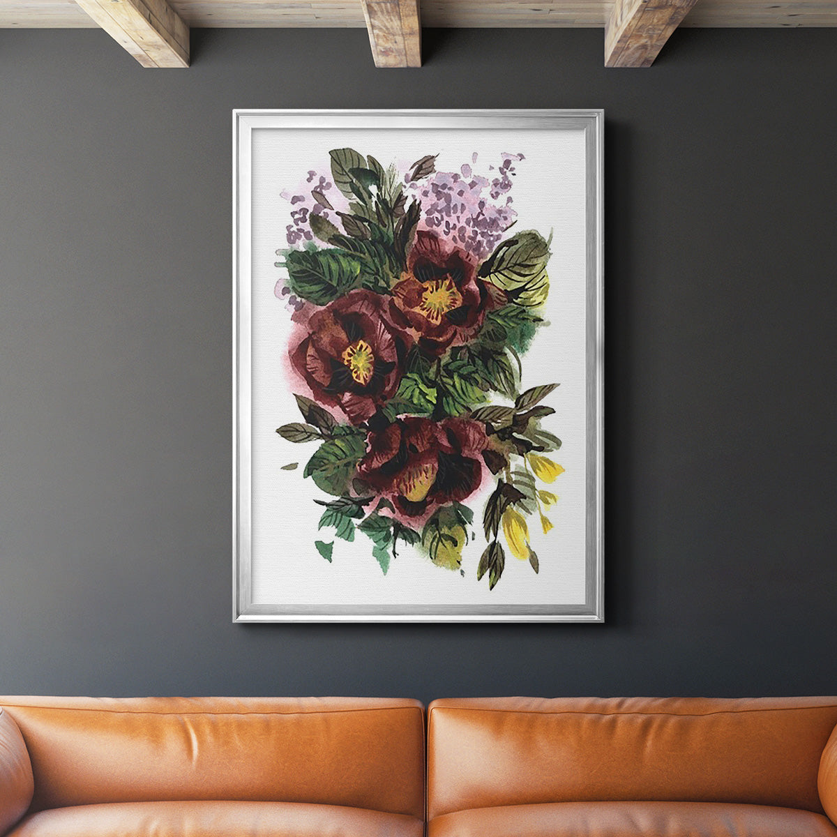 Garden Bouquets II - Modern Framed Canvas Print